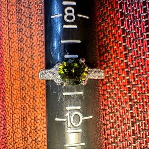 Fragrant Jewels Olive Gem Silver Ring